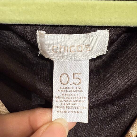 Chico's Tan Front Knot Snakeskin Print Maxi Sz 0.5/6 - Picture 5 of 12